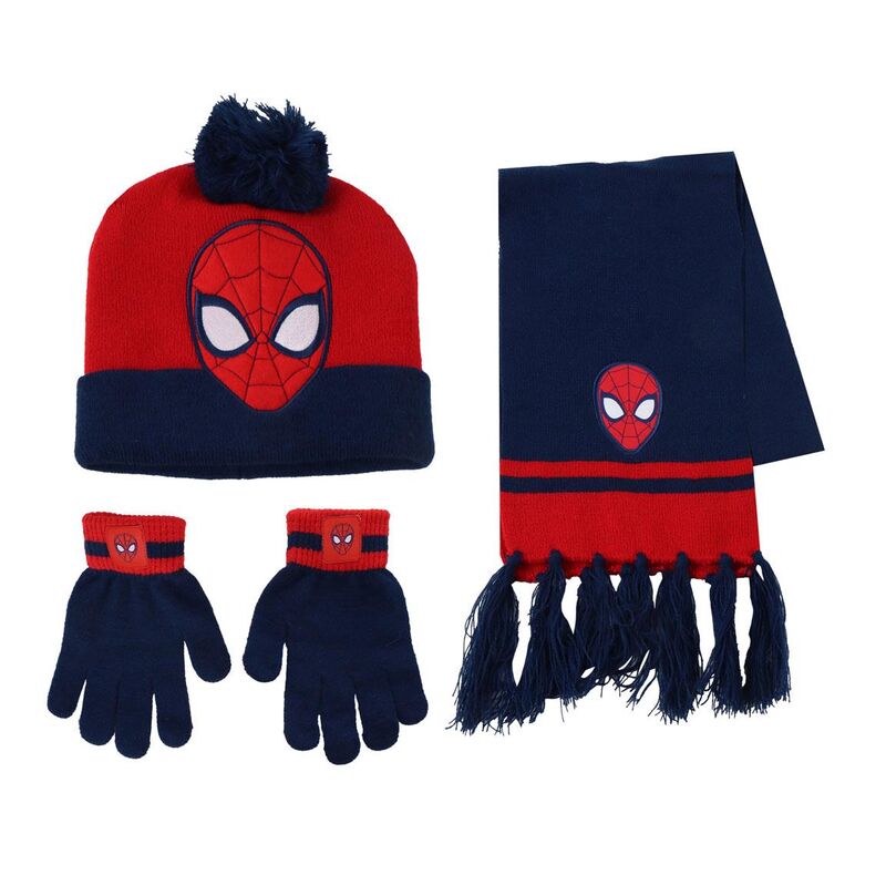 Marvel Spiderman winter set snood hat gloves