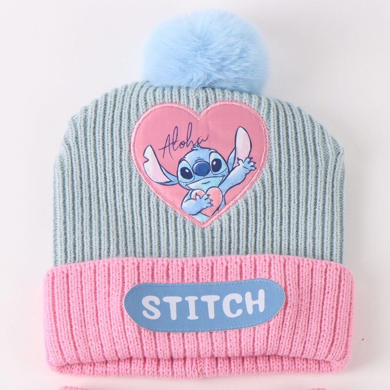 Disney Stitch winter set snood hat gloves