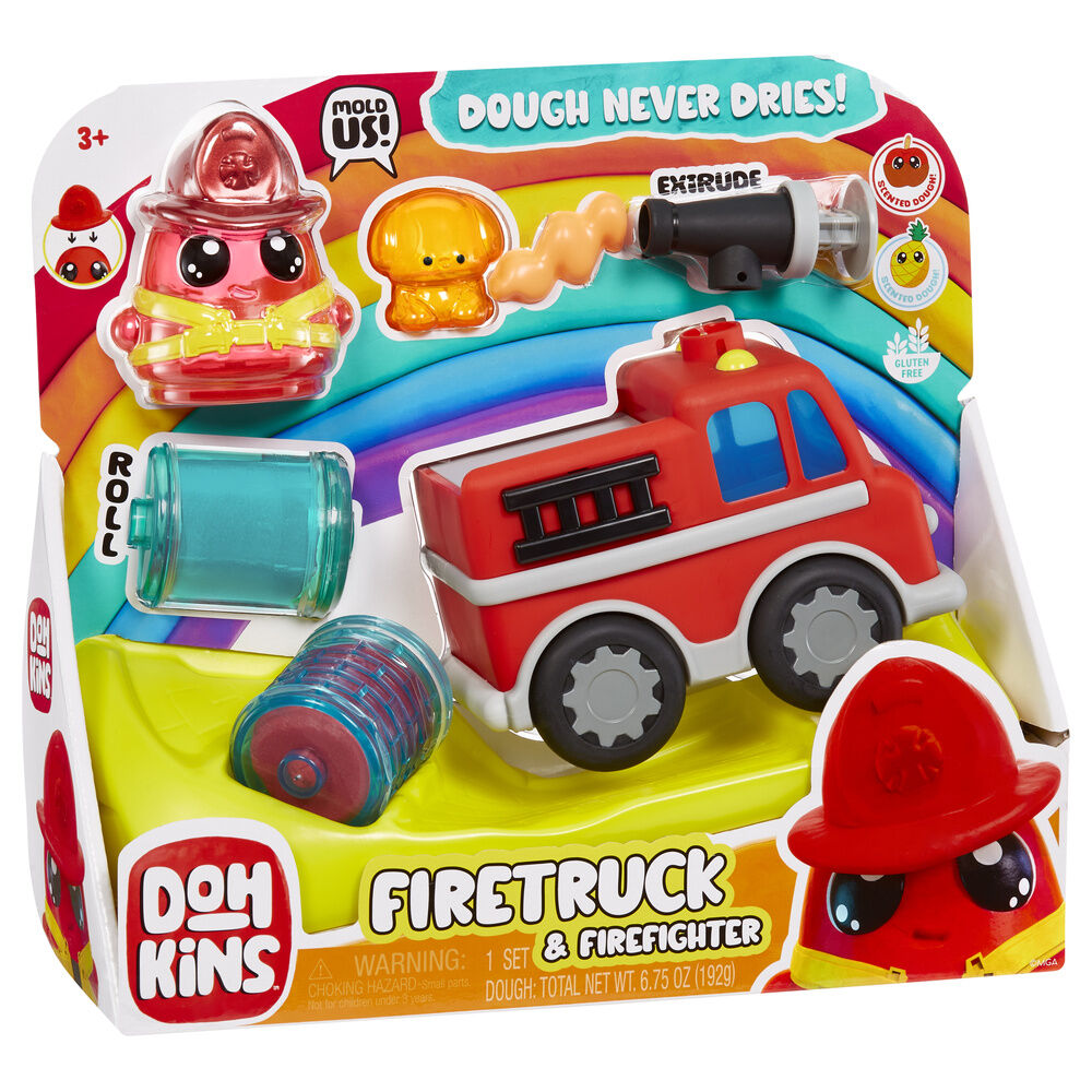 DohKins Fire truck + Firefighter set