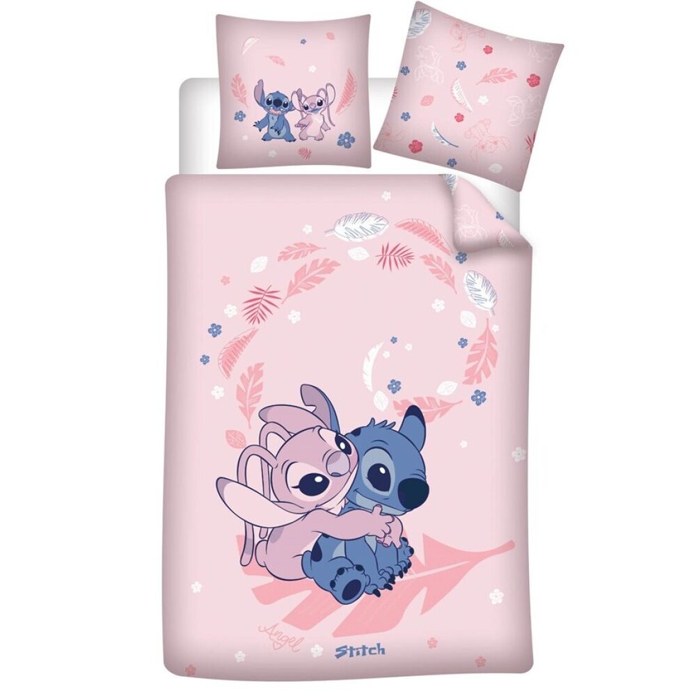 Disney Stitch &#38; Angel policotton duvet cover bed 90cm