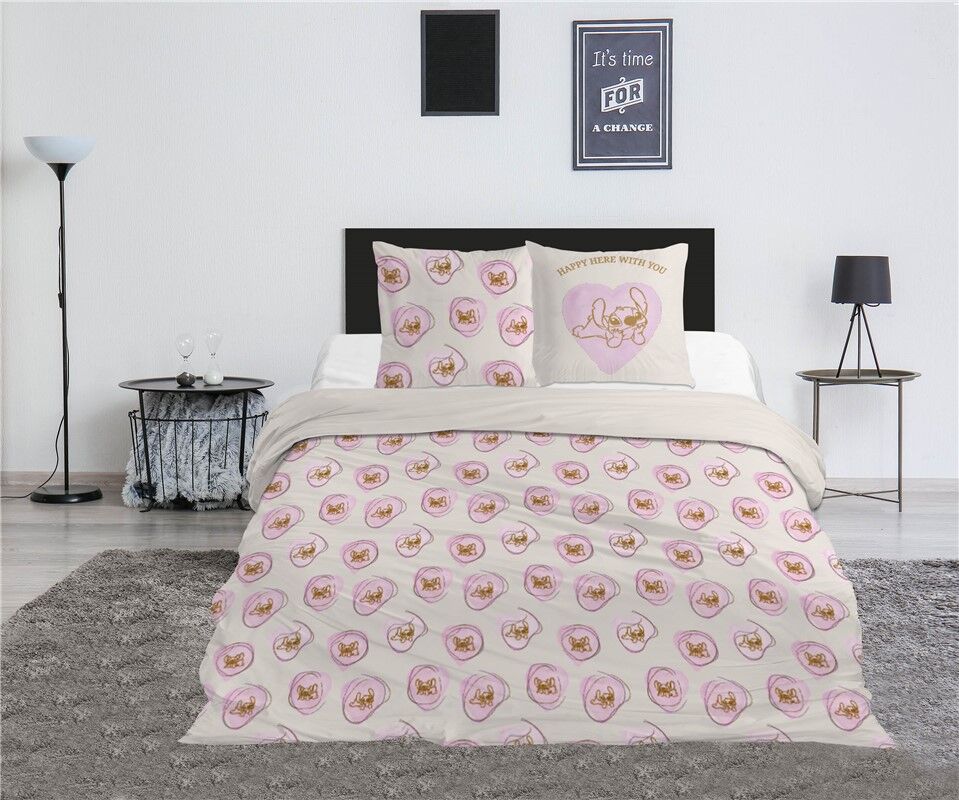 Disney Stitch &#38; Angel policotton duvet cover bed 135cm
