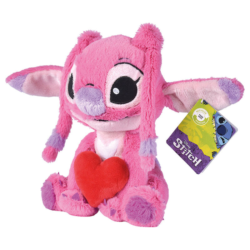 Disney Stitch Angel heart plush toy 25cm