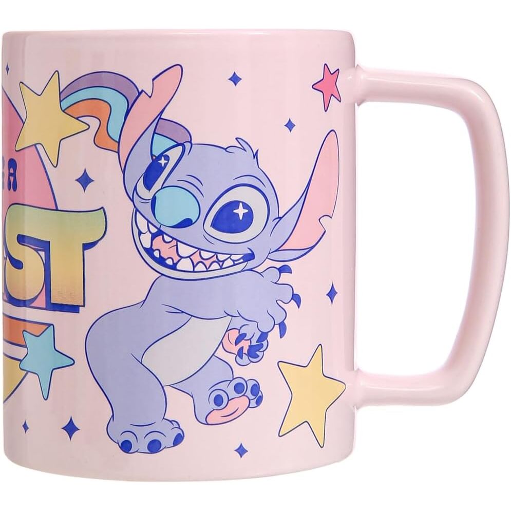 Disney Angel & Stitch Mug with teddy bear cover 440ml