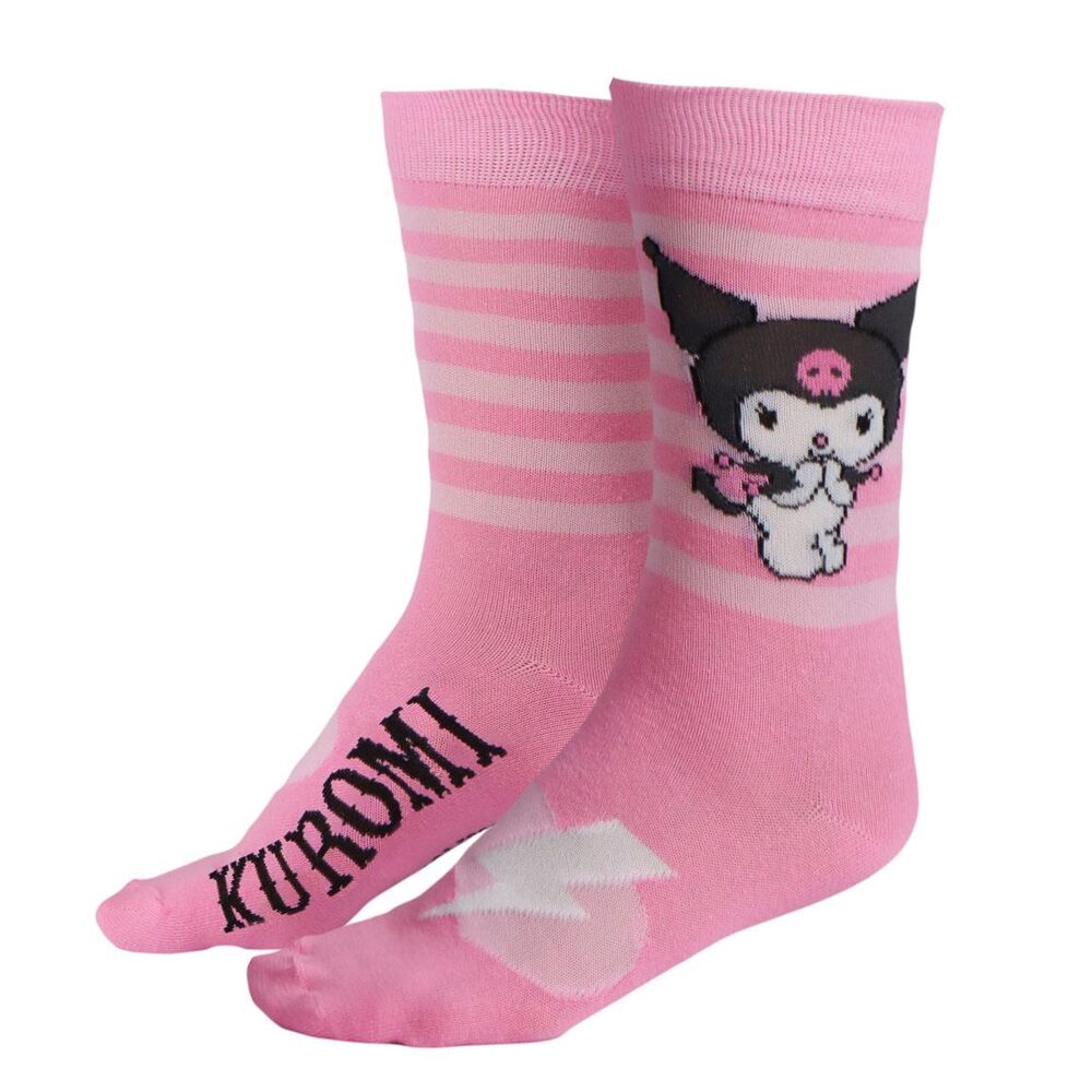 Hello Kitty Kuromi pack 3 adult socks