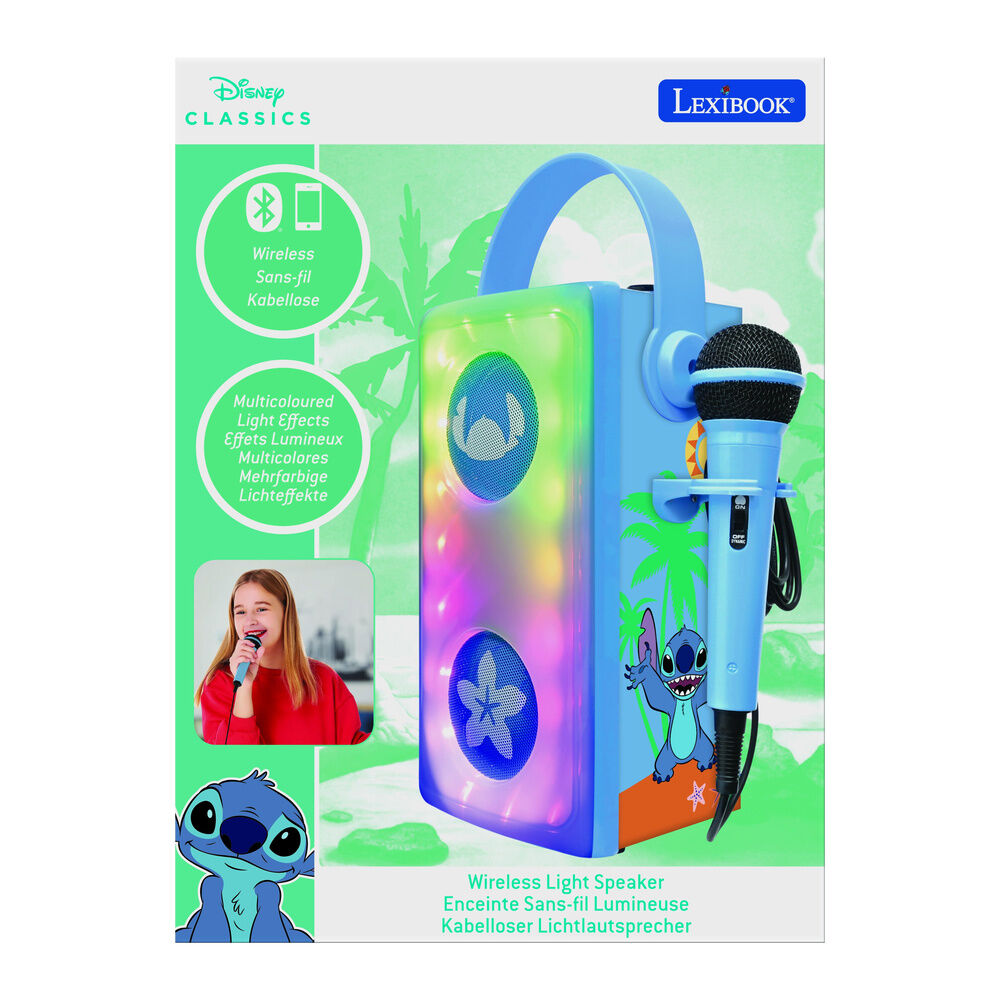 Disney Stitch Illuminated Bluetooth Speaker + Microphone
