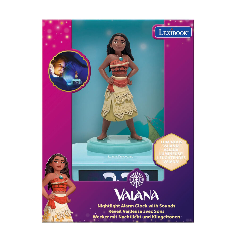 Disney Moana Vaiana 3D Night Light Alarm Clock