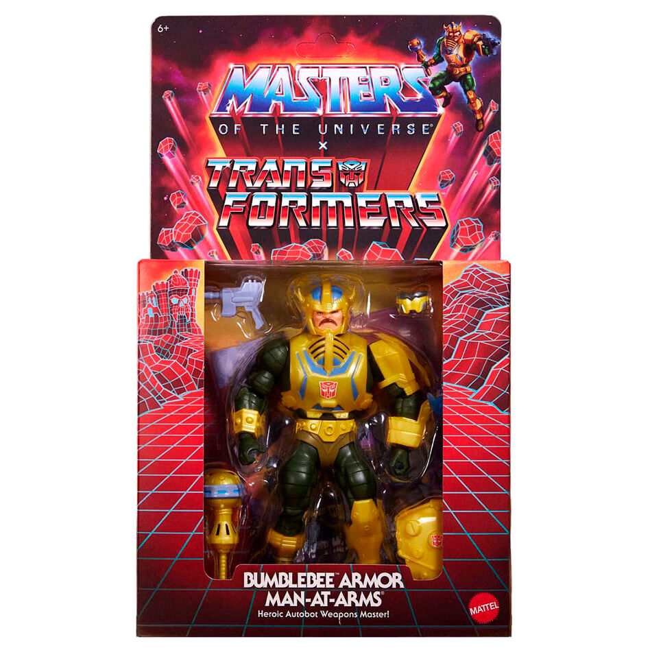 Masters of the Universe x Transformers Bumblebee Armor Man-At-Arms figure 14cm