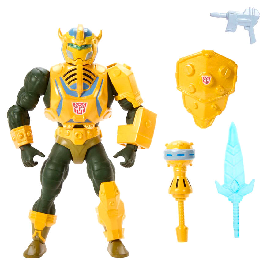 Masters of the Universe x Transformers Bumblebee Armor Man-At-Arms figure 14cm