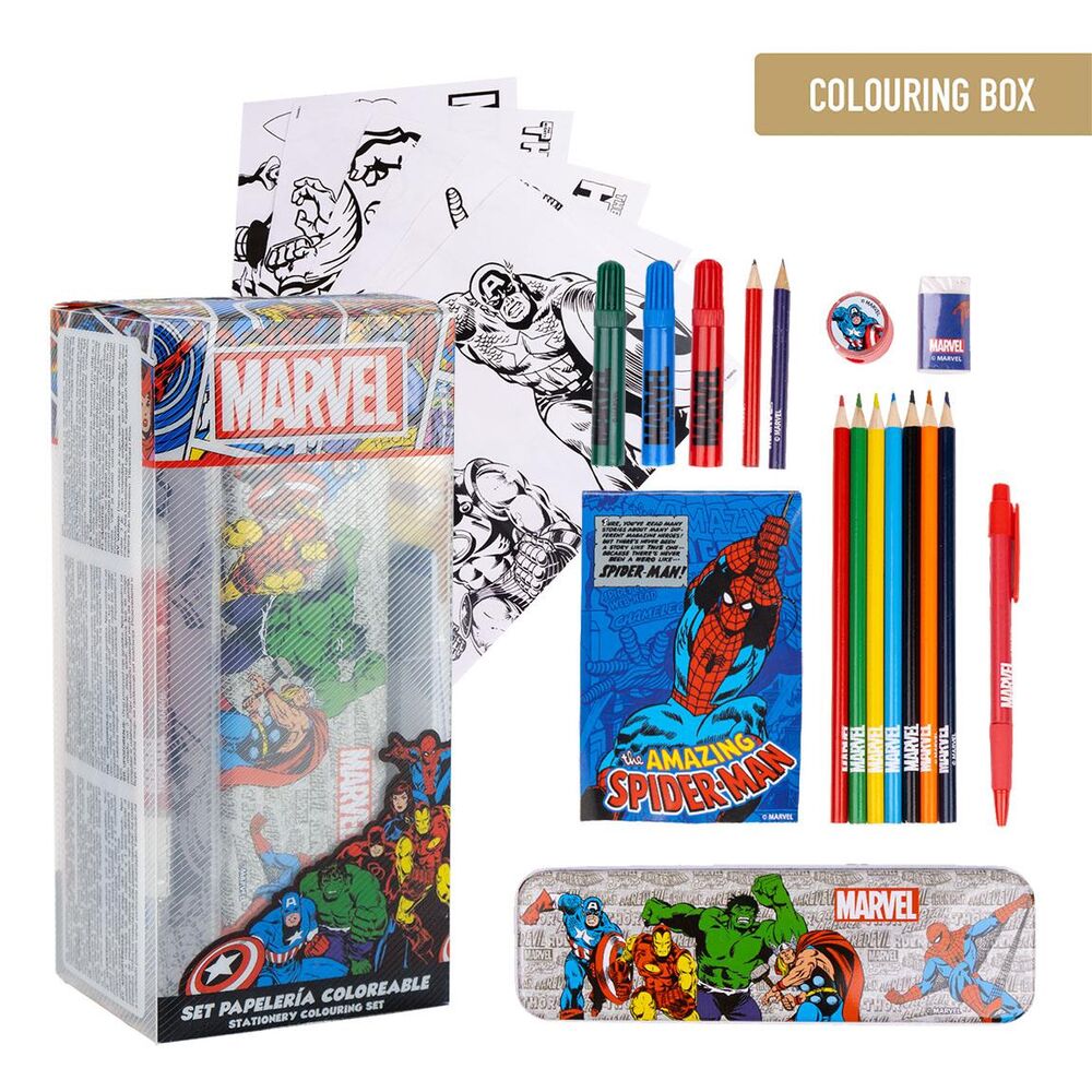 Marvel Colouring stationery set