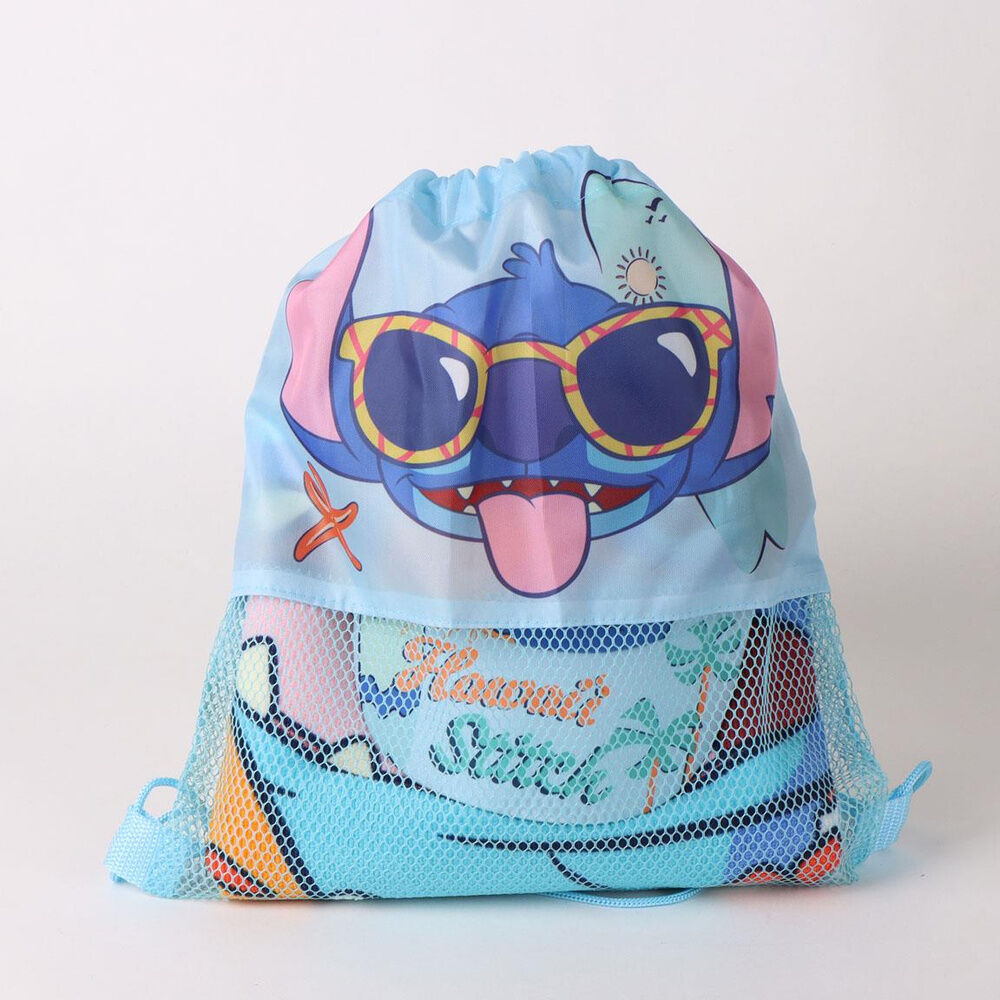 Disney Stitch towel + bag + cap set