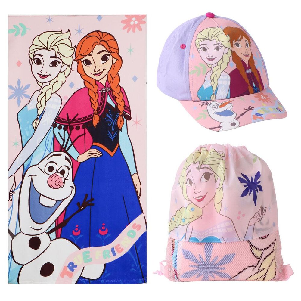 Disney Frozen towel + bag + cap set